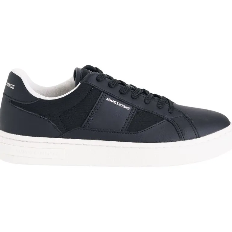 Armani Exchange - Man Leather Sneakers - Zwart