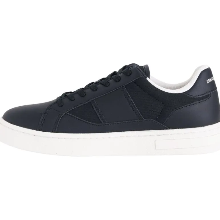 Armani Exchange - Man Leather Sneakers - Zwart