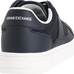 Armani Exchange - Man Leather Sneakers - Zwart