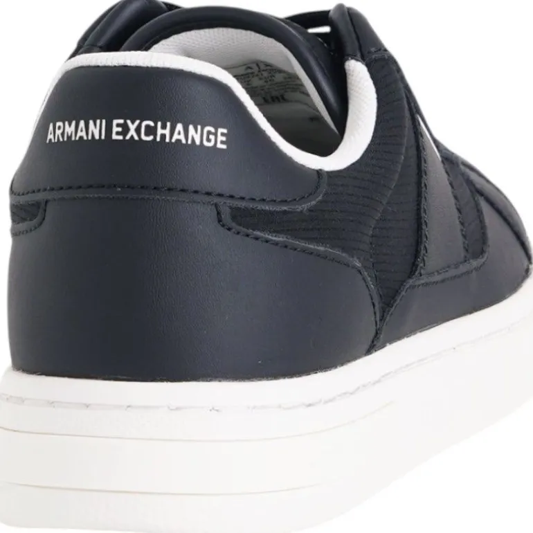 Armani Exchange - Man Leather Sneakers - Zwart