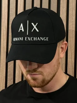 Armani Exchange - Man Woven Baseball Hat - Zwart