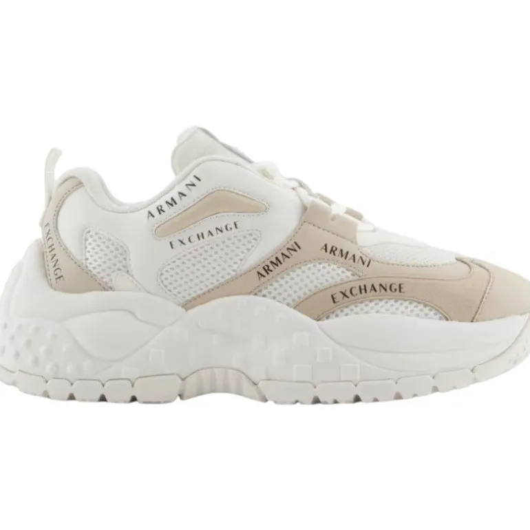 Armani Exchange - Women Woven Sneaker - Wit