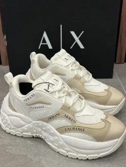 Armani Exchange - Women Woven Sneaker - Wit