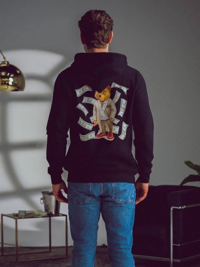 Baron Filou - Backprint Hoodie Filou XCII Dollar - Zwart
