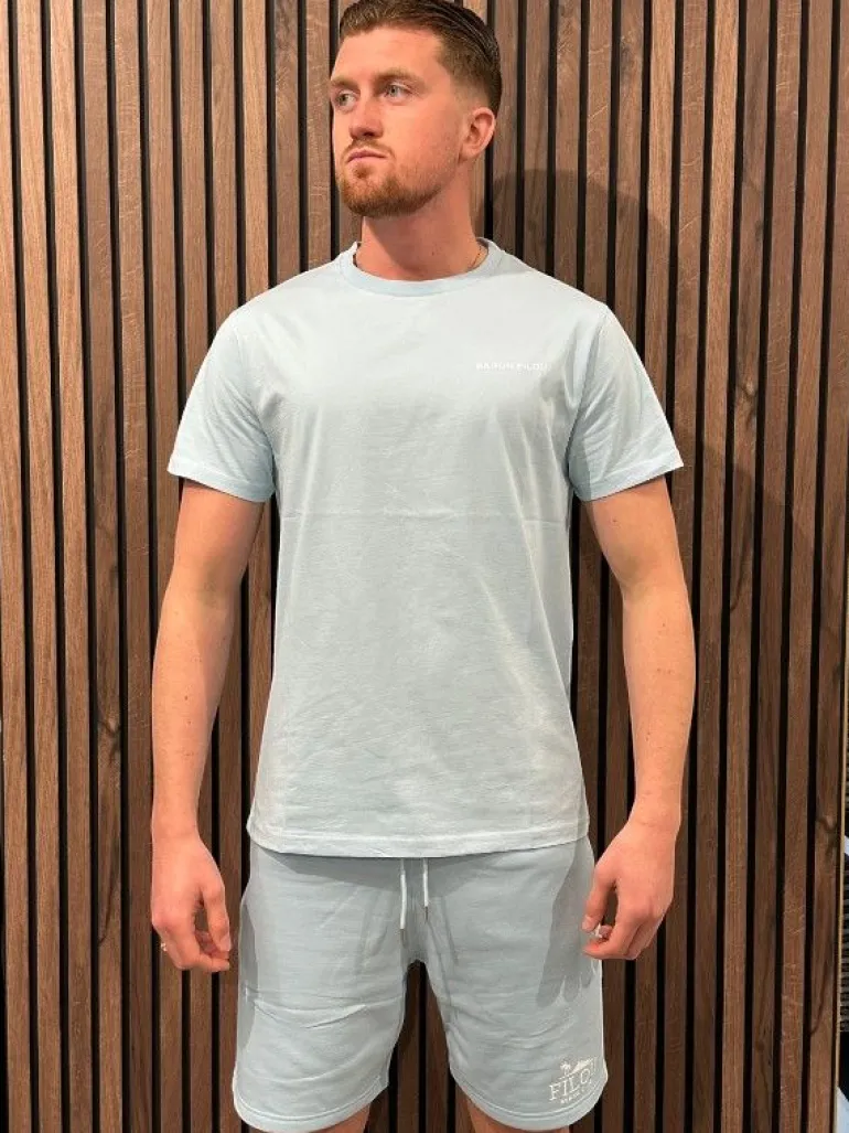 Baron Filou - T-shirt en Short - Lichtblauw (2 losse items!)