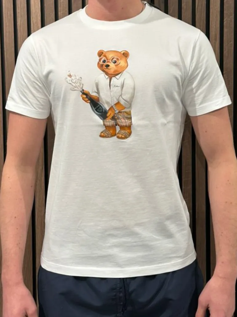 Baron Filou - T-shirt en Short - Wit/Blauw (2 losse items!)