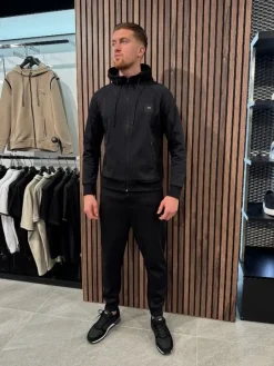 Boss - Rib Joggingpak - Zwart (2 LOSSE ITEMS!)