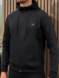 Boss - Rib Joggingpak - Zwart (2 LOSSE ITEMS!)