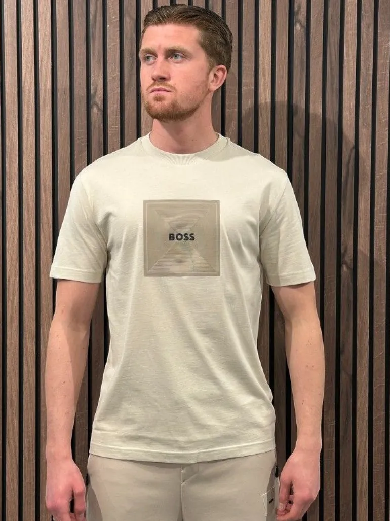 Boss - Tee Logo Rib - Beige