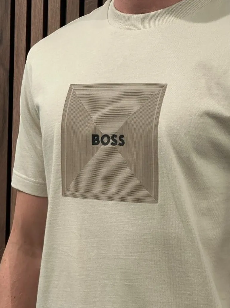 Boss - Tee Logo Rib - Beige