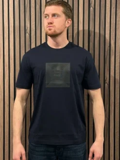 Boss - Tee Logo Rib - Blauw