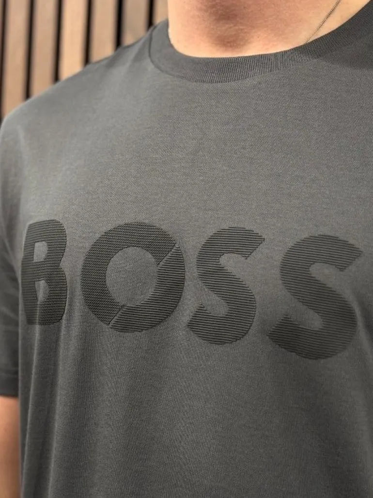 Boss - Tee Tape Logo - Grijs