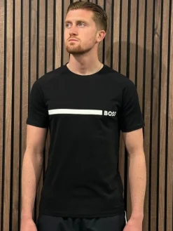 Boss - T-shirt RN Slim Fit - Zwart