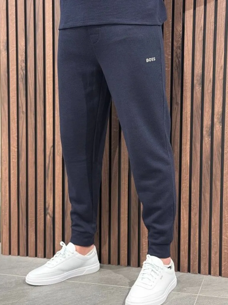 Boss - Waffle Lounge Set (2 losse items!) - Blauw