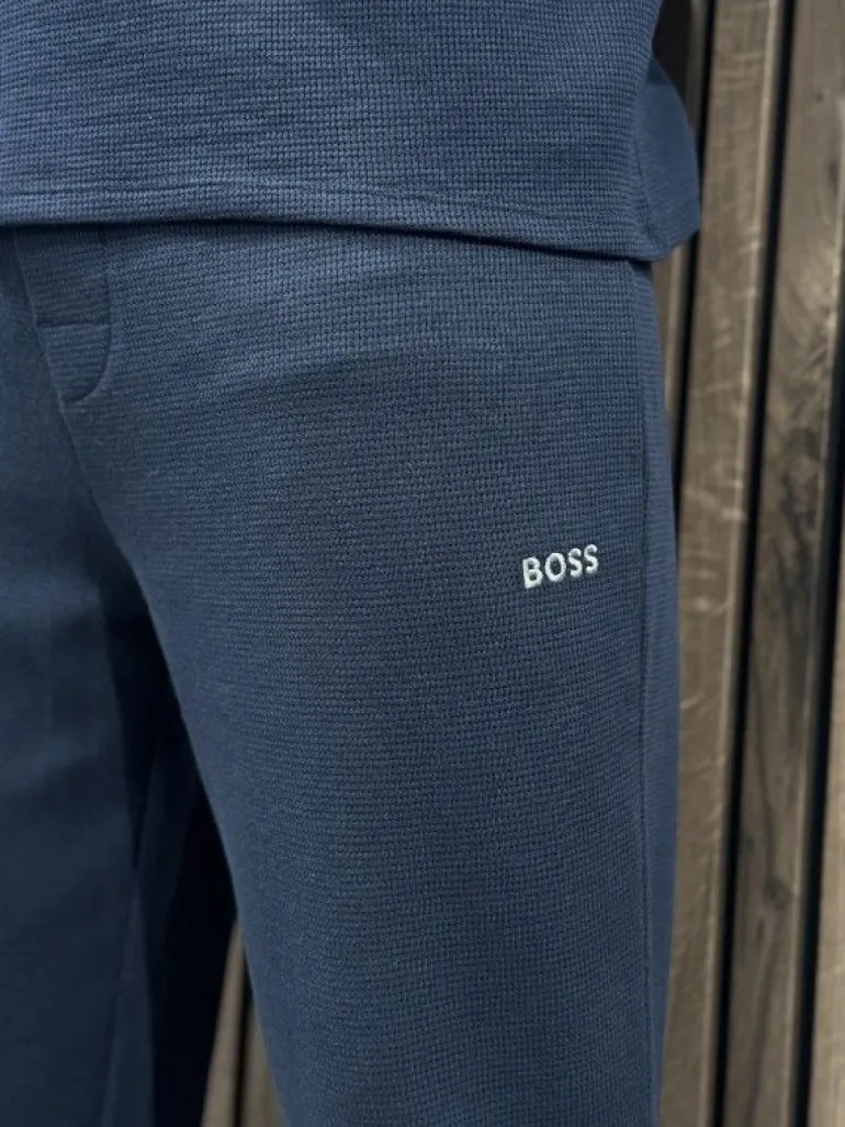 Boss - Waffle Lounge Set (2 losse items!) - Blauw