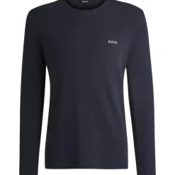 Boss - Waffle LS-Shirt - Blauw