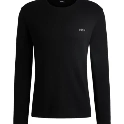 Boss - Waffle LS-Shirt - Zwart
