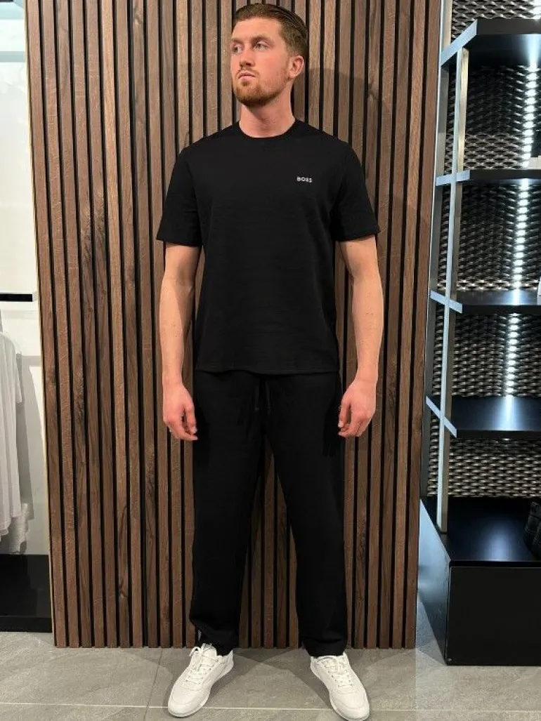 Boss - Waffle Pants - Zwart