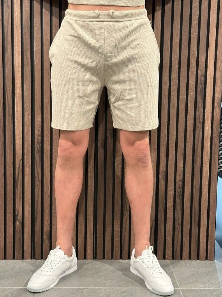 Boss - Waffle Shorts - Beige