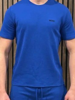 Boss - Waffle T-Shirt - Blauw