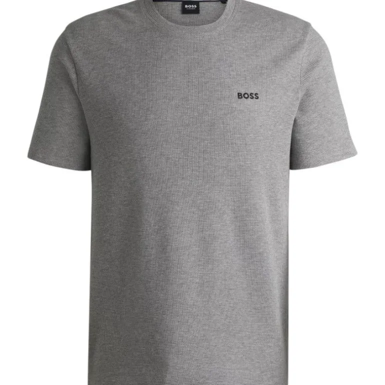 Boss - Waffle T-Shirt - Grijs