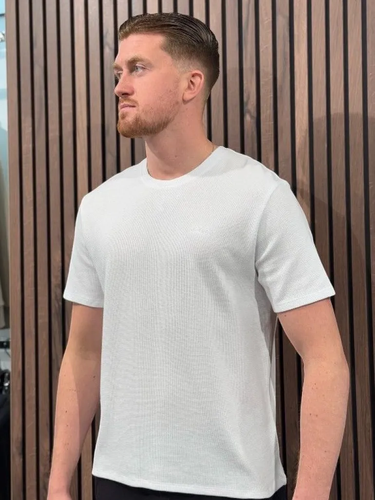 Boss - Waffle T-Shirt - Wit