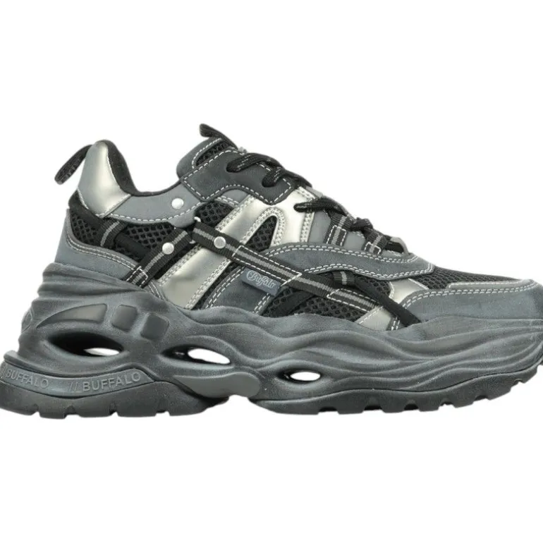 Buffalo - Triplet Hollow Vntg Sneakers - Grijs