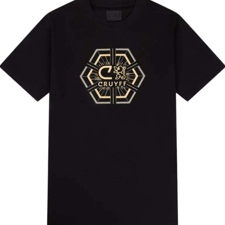 Cruyff Classics - C-Lion Geo Tee - Zwart