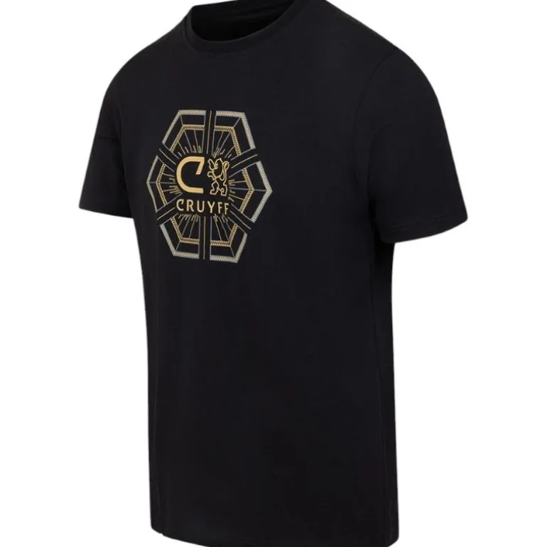 Cruyff Classics - C-Lion Geo Tee - Zwart