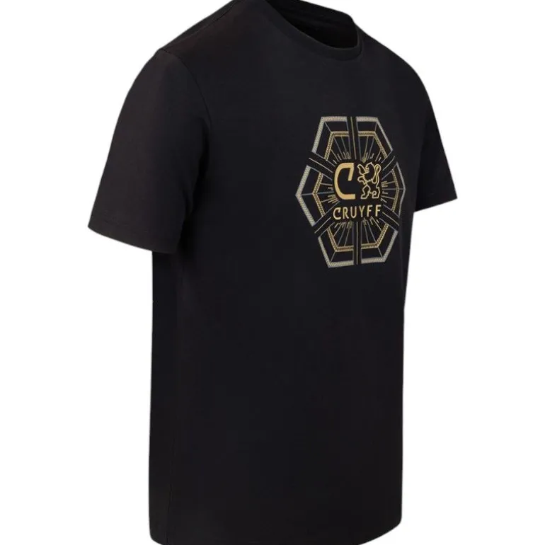 Cruyff Classics - C-Lion Geo Tee - Zwart