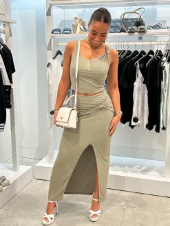 Guess - Aimee Jewel Drap Skirt - Groen