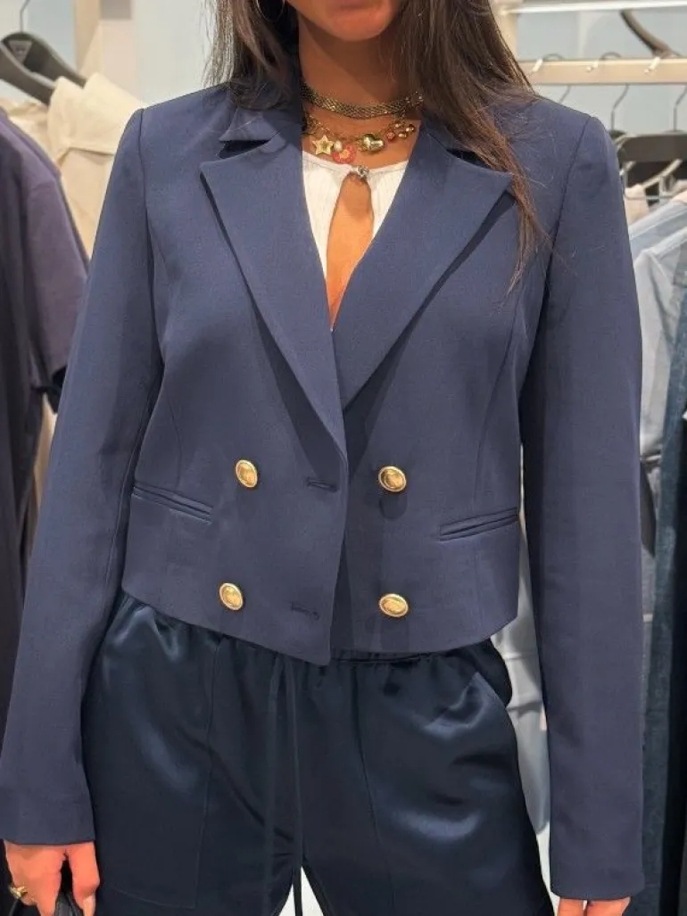 Guess - Andree Crop Blazer - Blauw