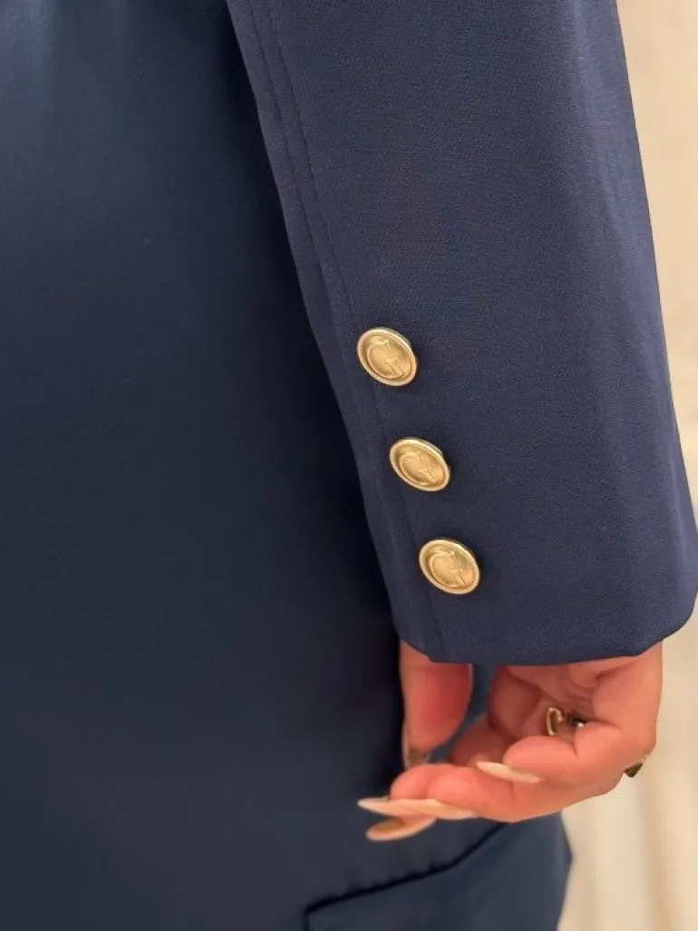 Guess - Andree Crop Blazer - Blauw