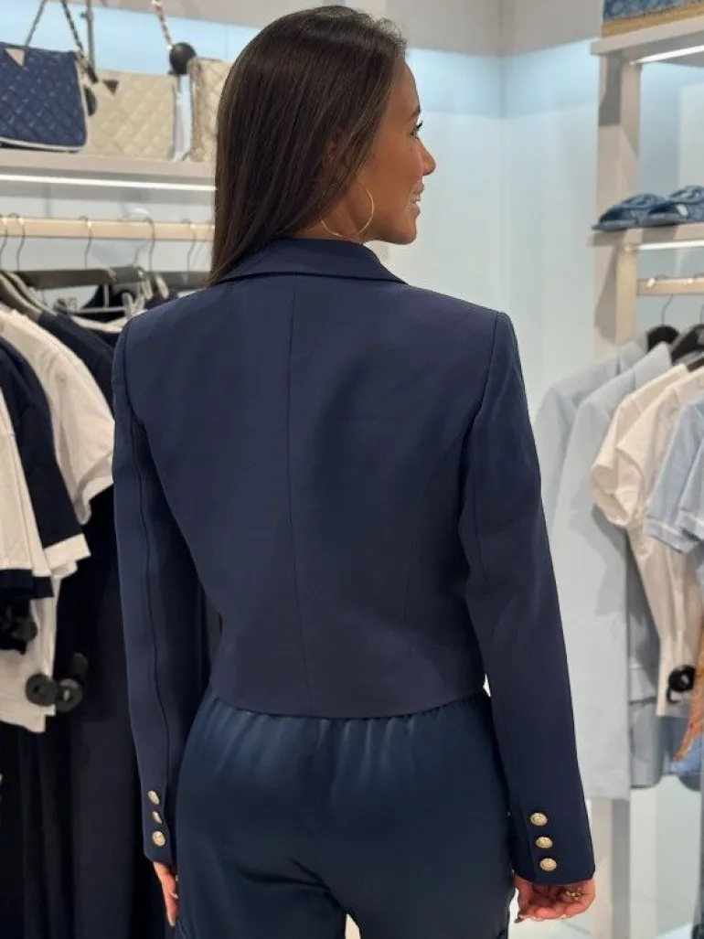 Guess - Andree Crop Blazer - Blauw