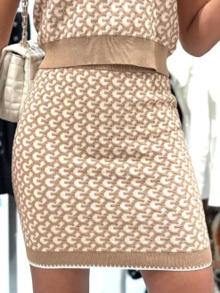 Guess - Ashley Monogram Skirt Swtr - Beige