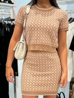 Guess - Ashley Monogram Skirt Swtr - Beige
