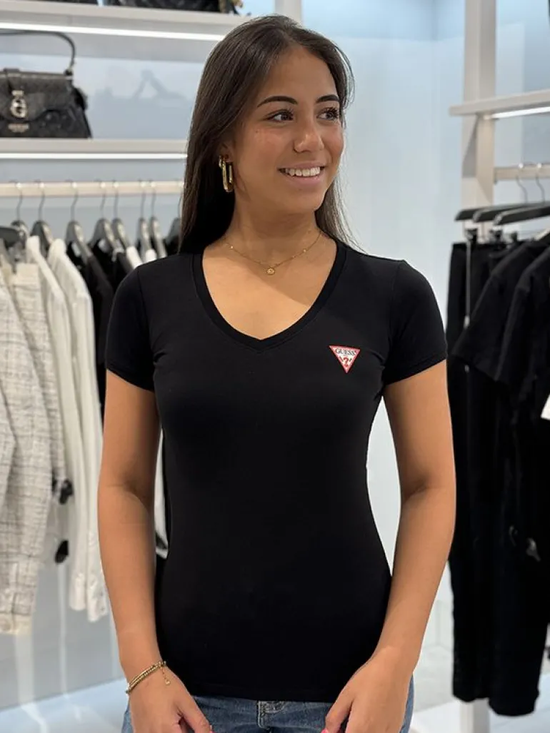 Guess - Basic V-neck - Zwart