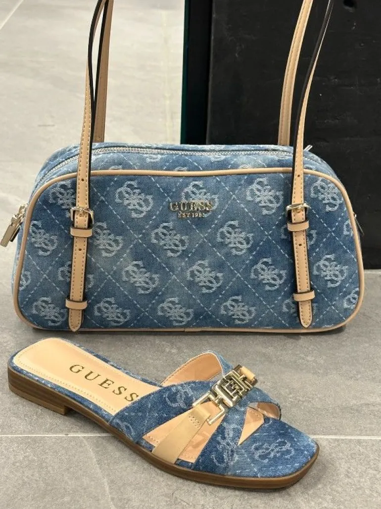 Guess - Cerelia Shoulder Satchel - Blauw