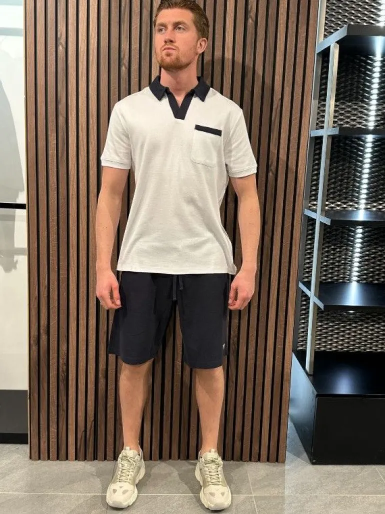 Guess - Color Block Ss Polo - Wit