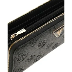 Guess - Cresidia Slg Large Zip Around - Zwart