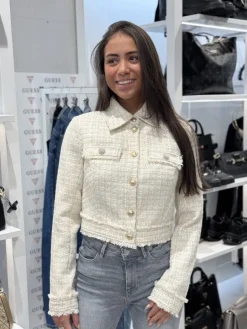 Guess - Daphnee Cropped Jacket - Beige
