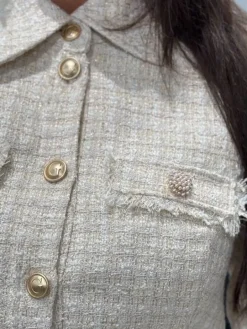 Guess - Daphnee Cropped Jacket - Beige