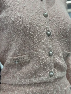 Guess - Dorothy Cn Ls Cardi Swtr - Roze