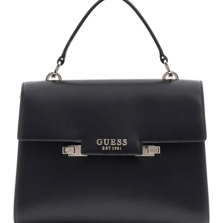 Guess - Eco Aldith Top Handle Flap - Zwart