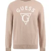 Guess - Edgar Ls Cn Logo Jacq Sweater - Beige