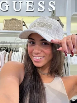 Guess - Elsa Tweed Baseball Hat - Beige