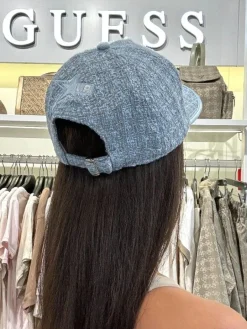 Guess - Elsa Tweed Baseball Hat - Blauw