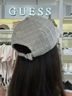 Guess - Elsa Tweed Baseball Hat - Beige