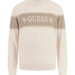 Guess - Geoffrey Cn Ls Logo Swtr - Beige