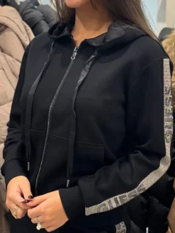 Guess - Hooded Scuba Sweatshirt - Zwart